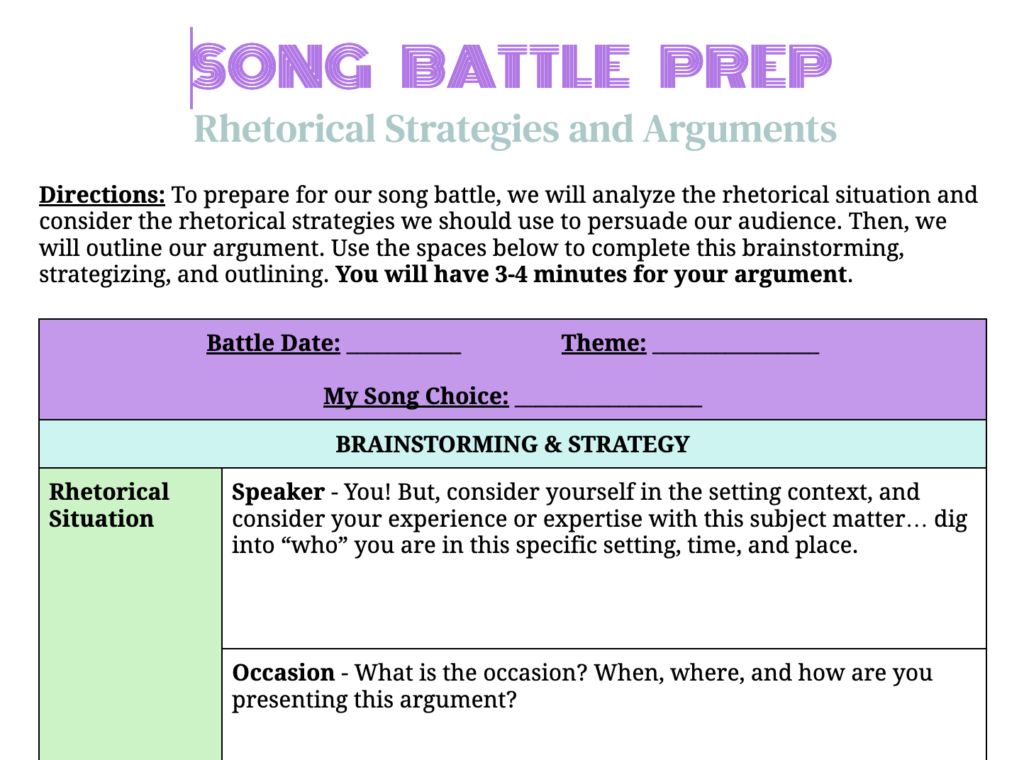 rhetorical analysis music video assignment